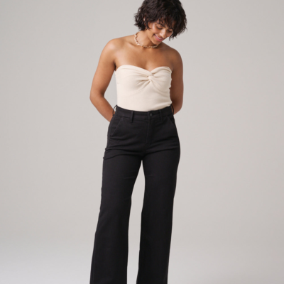 The Malibu Wide Chino | Jet Black
