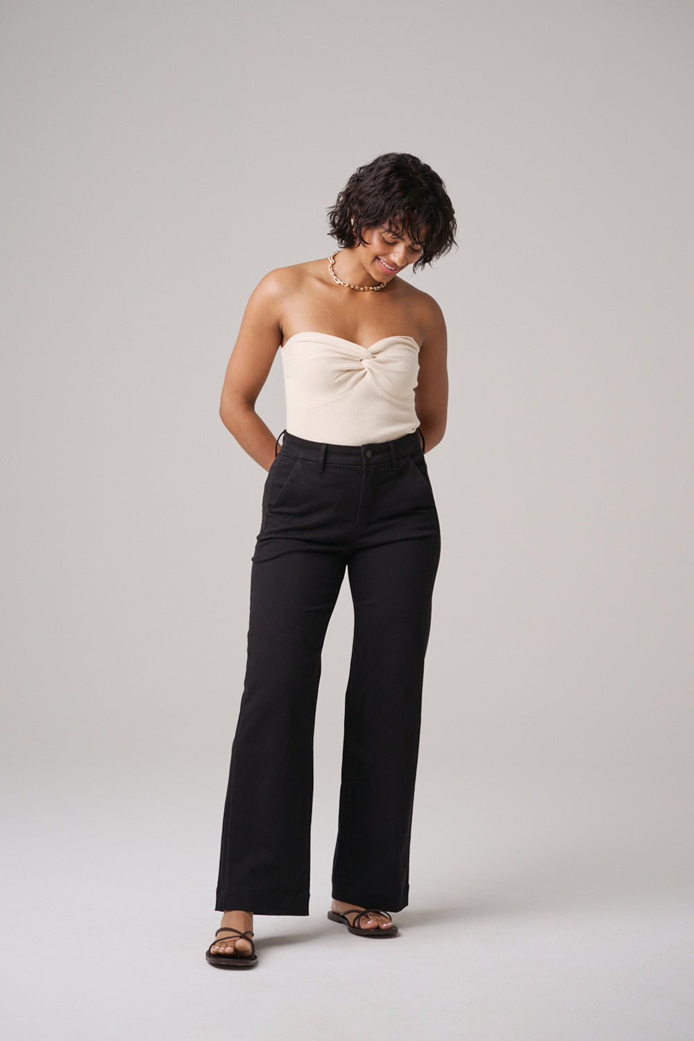 The Malibu Wide Chino | Jet Black