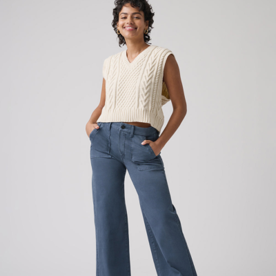 The Malibu Wide Baker | Dusty Blue