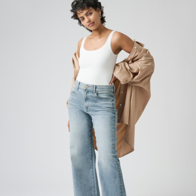 The Malibu Wide Denim | Pebble