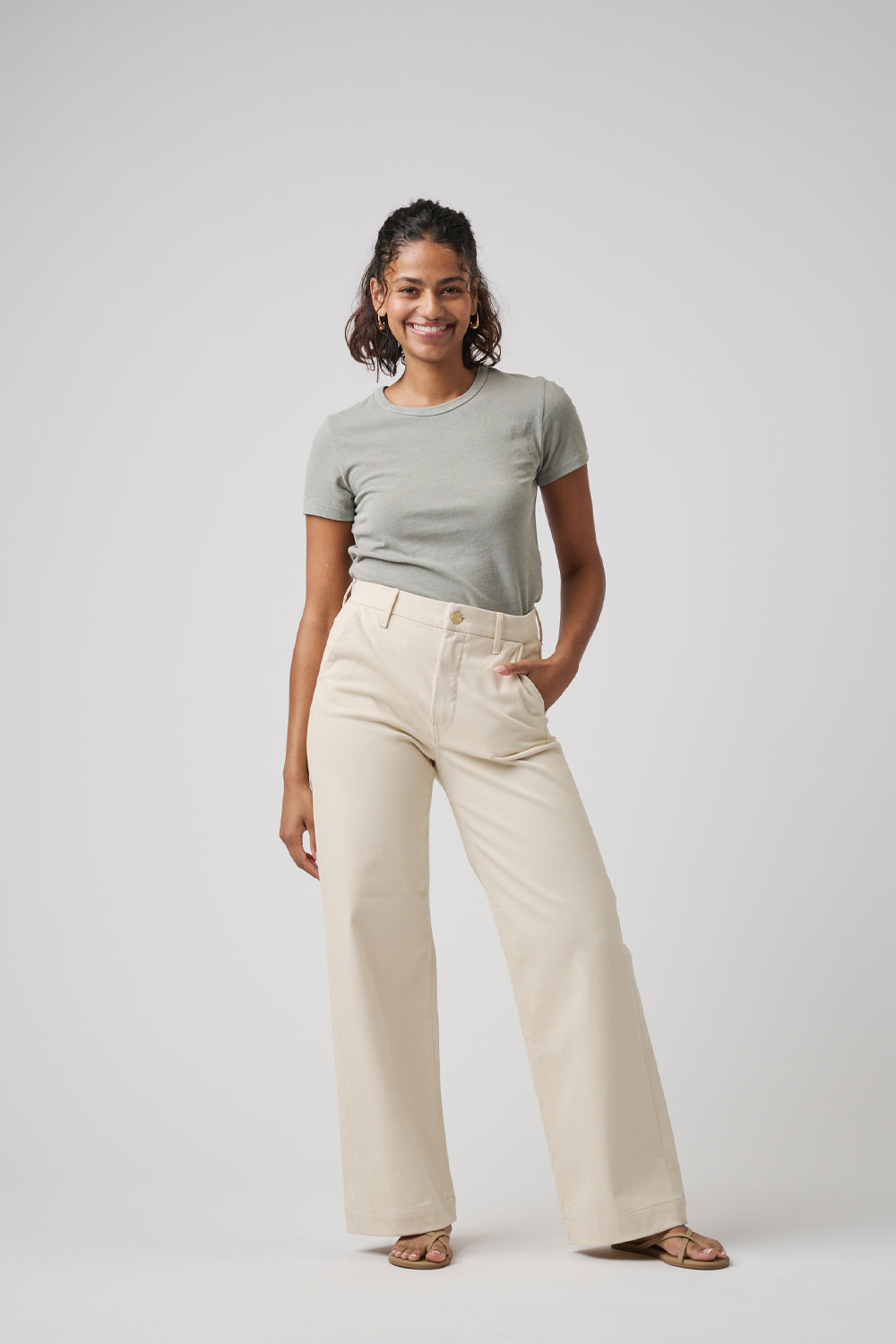 The Malibu Wide Chino | Ivory