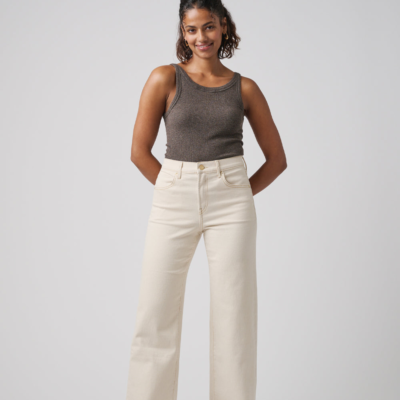 The Malibu Wide Denim | White Sand