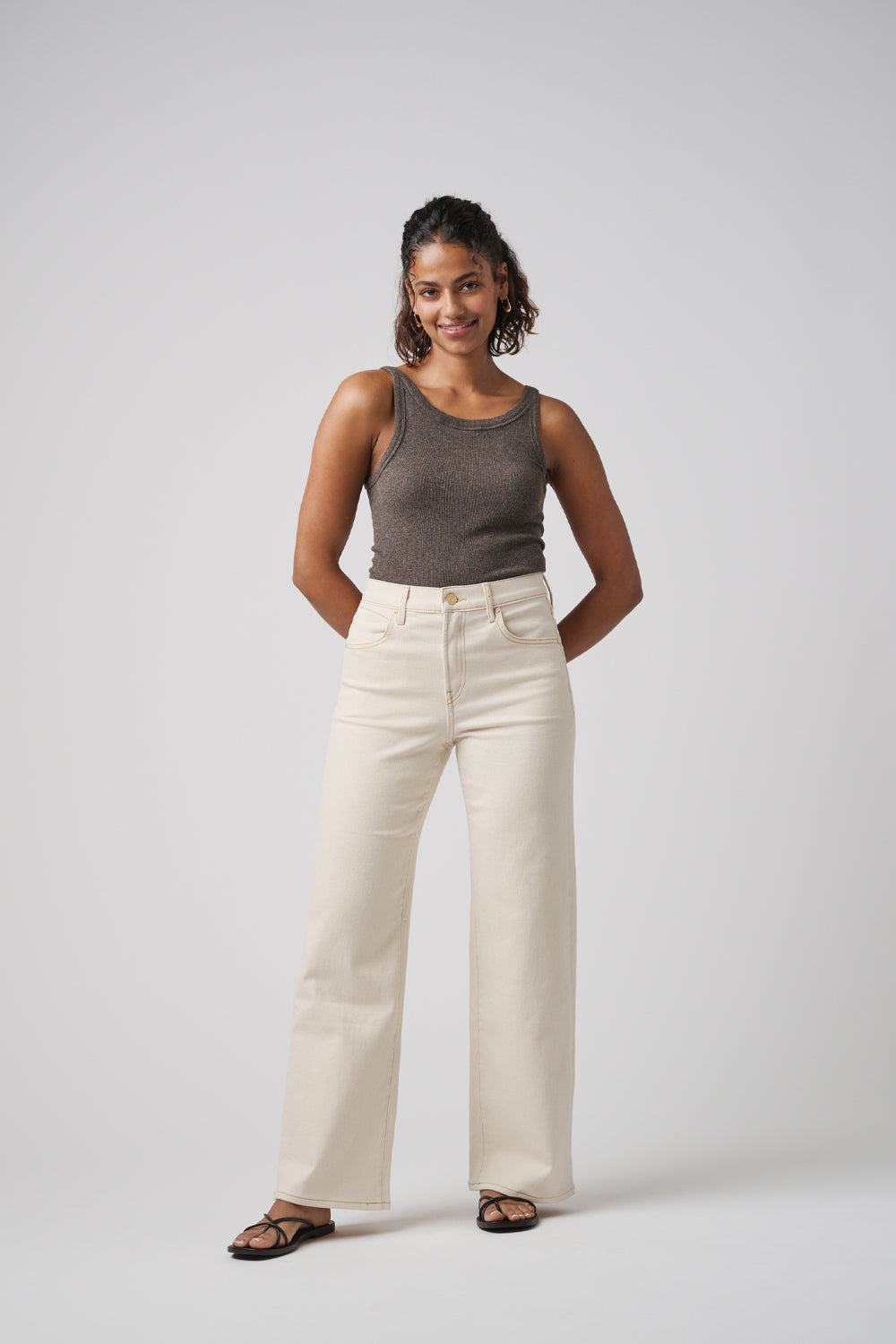 The Malibu Wide Denim | White Sand