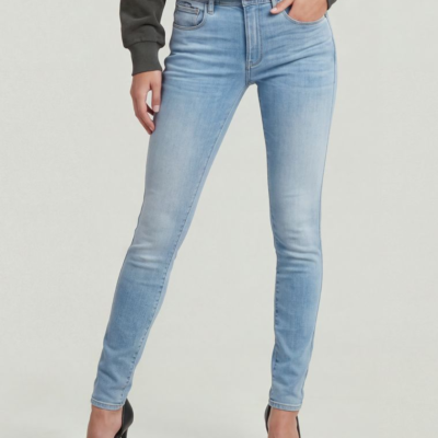 3301 High Skinny Jeans in Light Indigo Aged