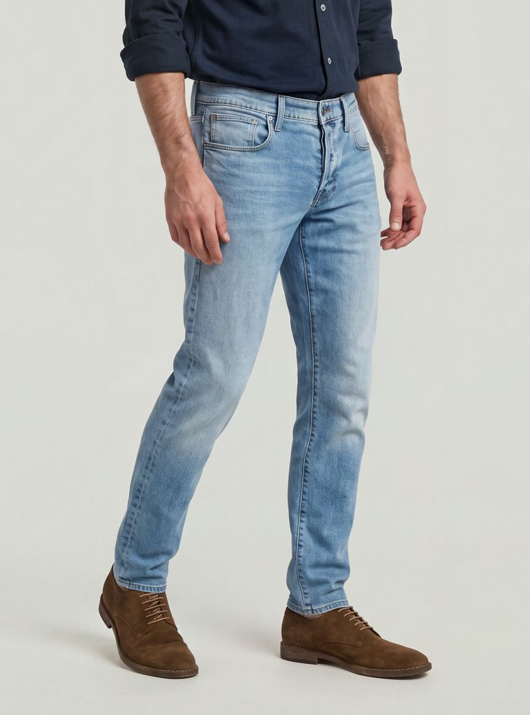 3301 Regular Tapered Jeans in Light Indigo Aged