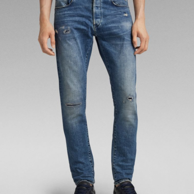 3301 Slim Jeans in Vintage Crossover Destroyed