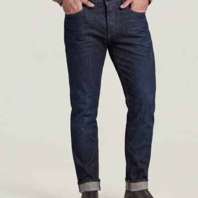 3301 Slim Selvedge Jeans in 3D Raw Denim