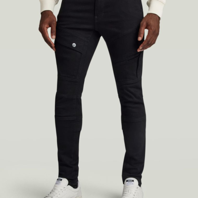 Airblaze 3D Skinny Jeans in Pitch Black