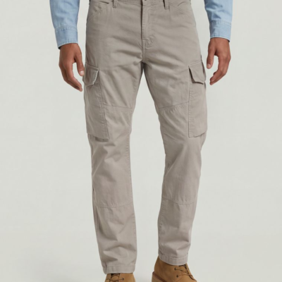 Clean Regular Cargo Pants in Elephant Skin GD