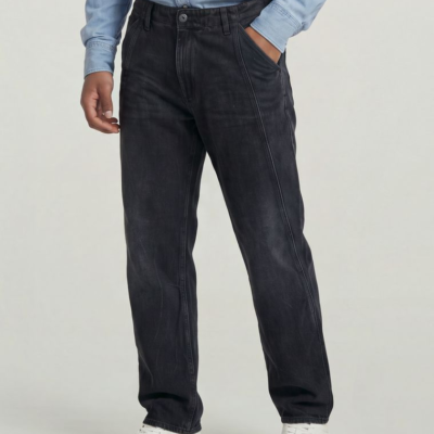 Contor 3D Regular Chino Jeans in Worn In Dark Moon