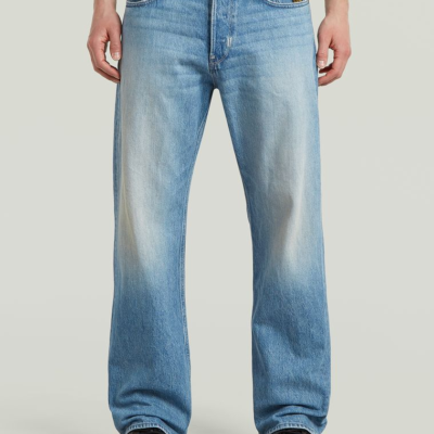 Deeggie Relaxed Straight Jeans in Sun Faded Air Force Blue
