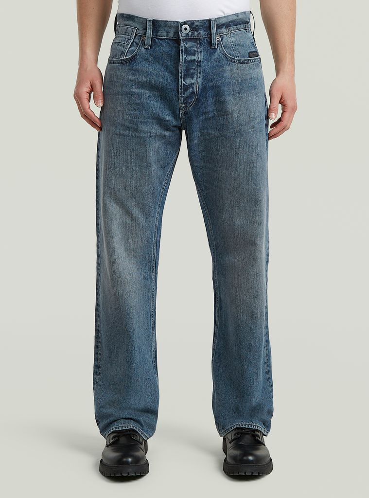 Deeggie Relaxed Straight Jeans in Faded Nori