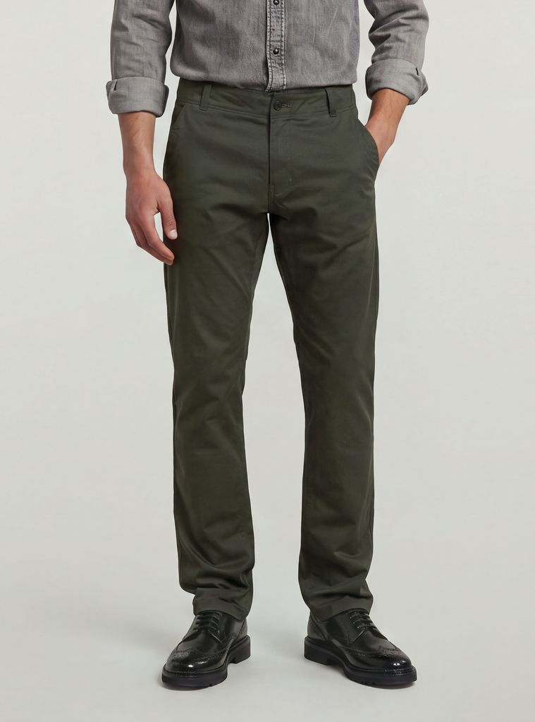 Mosa Straight Chino in Asfalt