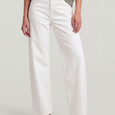 Skater High Loose Jeans in Ecru