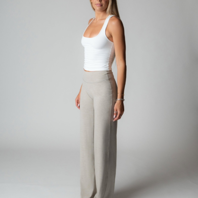 SPORT PANT IN HEATHER LIGHT SAND