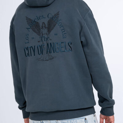 2t Blaine Tall Mens Oversized Printed Hoodie (petrol blue) | Tall Mens Clothing | 2tall.com