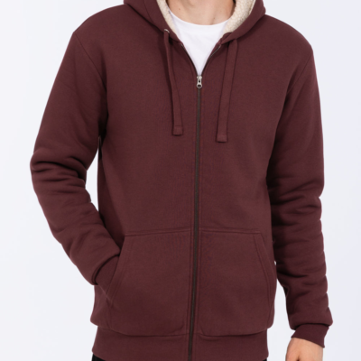 2t Andrew Tall Sherpa Hoodie (burgundy) | Tall Mens Clothing | 2tall.com