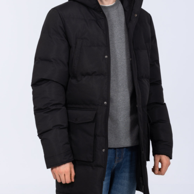2t Jethro Tall Mens Longline Puffer Jacket (black) | Tall Mens Clothing | 2tall.com