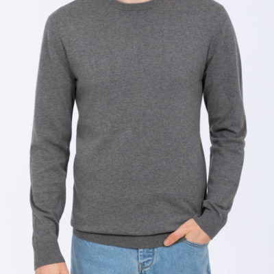 2t Austin Tall Mens Extra Long Cotton Crew Neck Jumper (charcoal) | Tall Mens Clothing | 2tall.com