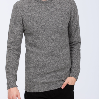 2t Lambswool Tall Mens Crew Neck Jumper (grey marl) | Tall Mens Clothing | 2tall.com