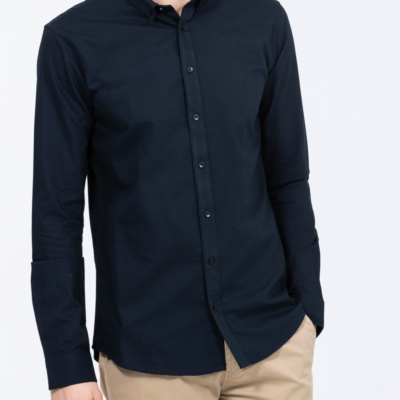 2t Leo Slim Fit Tall Mens Extra Long Oxford Shirt (navy) | Tall Mens Clothing | 2tall.com