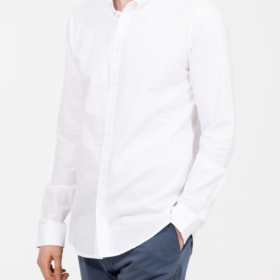 2t Leo Slim Fit Extra Long Oxford Shirt (white) | Tall Mens Clothing | 2tall.com