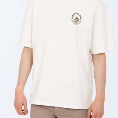 2t Brad Tall Mens Extra Long Oversized T-Shirt (printed ecru) | Tall Mens Clothing | 2tall.com