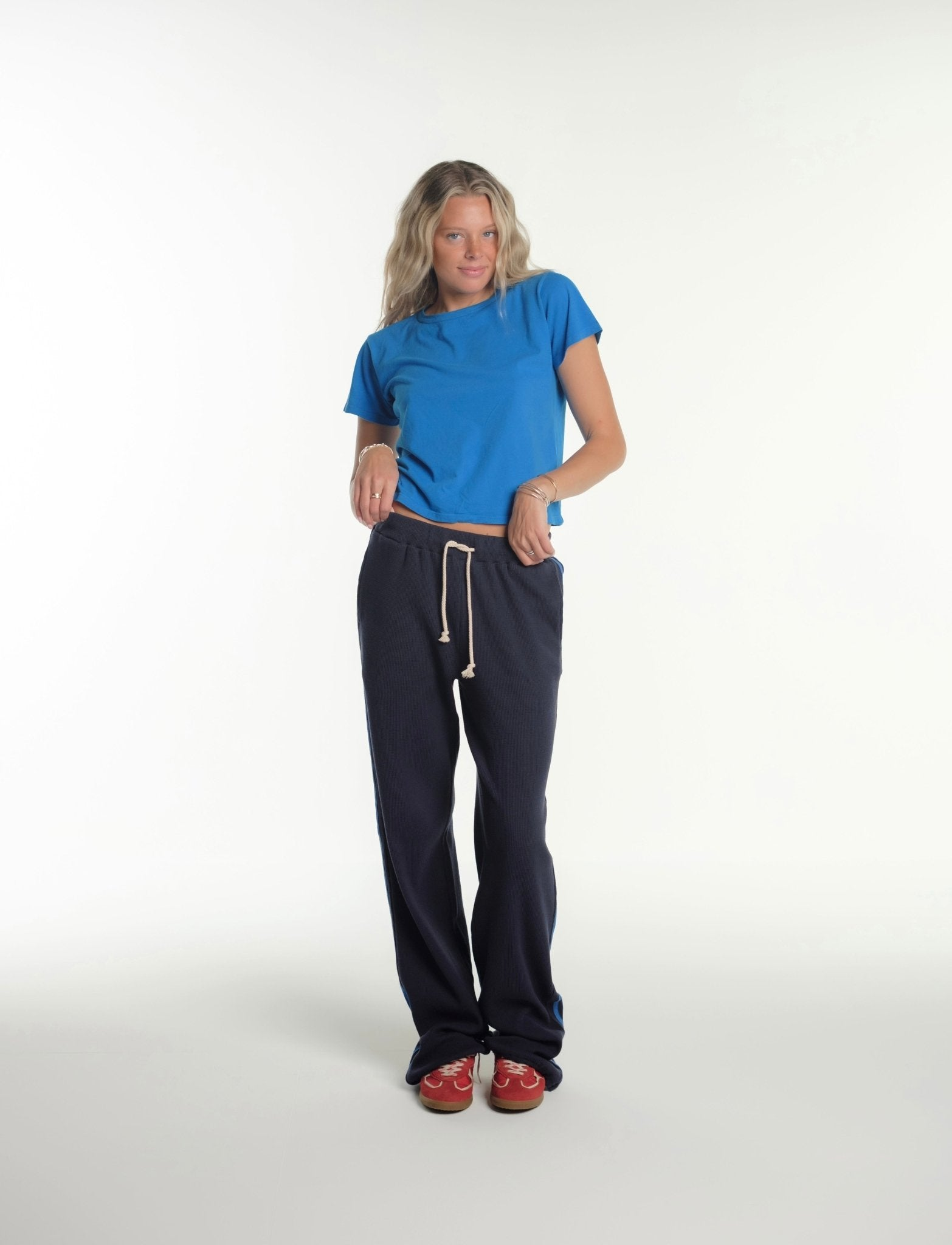 WAFFLE TRACK PANT 2.0 IN NAVY